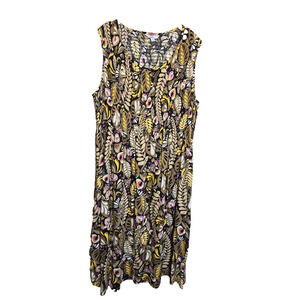 Croft Barrow Smocked Top Floral Maxi Dress Women’s 2X Romantic Feminine Pockets